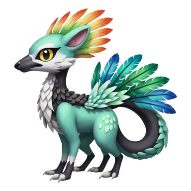 Meloetta-Vernid-Trico-Lombax-Sergal-Pokémon-Fakémon-fusion-hybrid-creature sticker