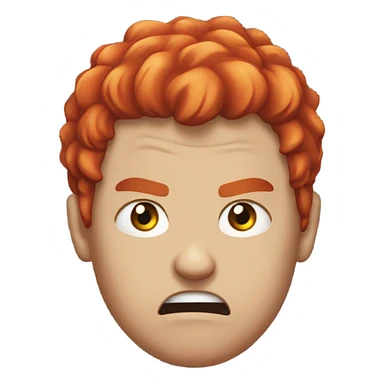 angry red head sticker