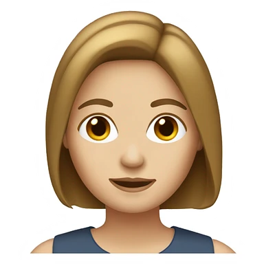 brown-haired white woman with bob sticker