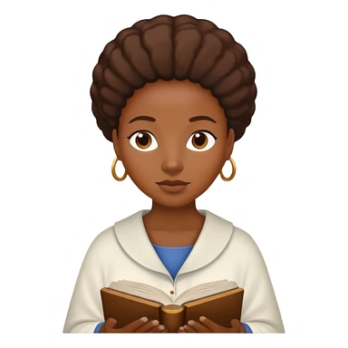 Black woman reading bible  sticker