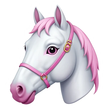 white horse face  sticker