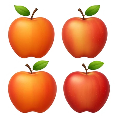 Orange, Apricot, Apple sticker