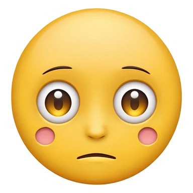 emoji with *NO* eyebrows staring into your soul  sticker