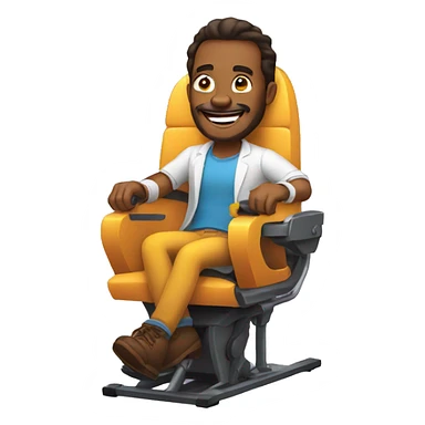 entrepreneur in a seat in a rollercoaster sticker
