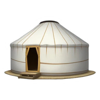 kazakh milk white yurt sticker
