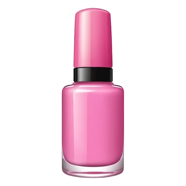 Pink nail polish bottle sticker