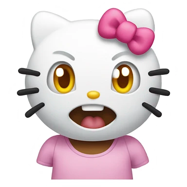 Hello kitty shocked sticker