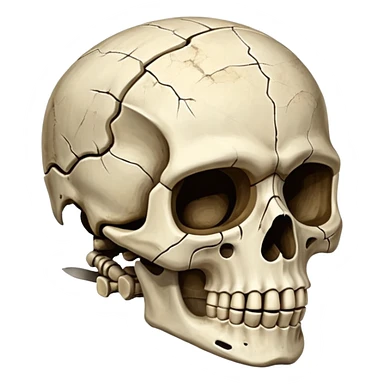 skeleton helmet sticker