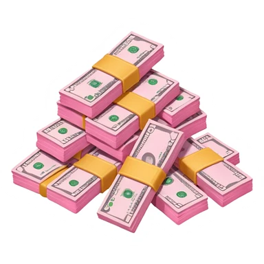 Pink money emoji sticker