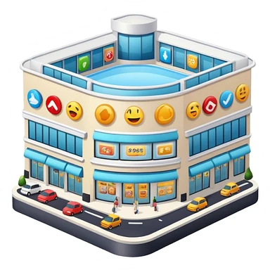 modern shopping center sticker
