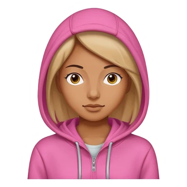 woman in pink hoodies sticker