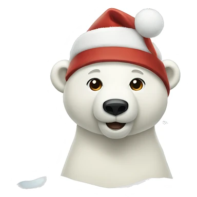 Christmas Polar bear sticker