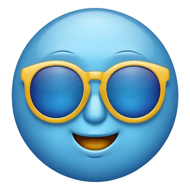 Cold emoji with sun glasses sticker