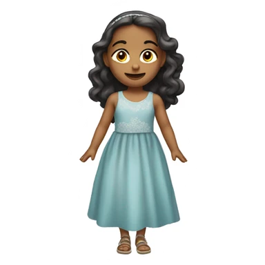 niña con vestido sticker