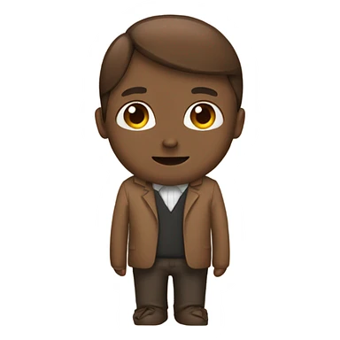 Brown thin bow sticker