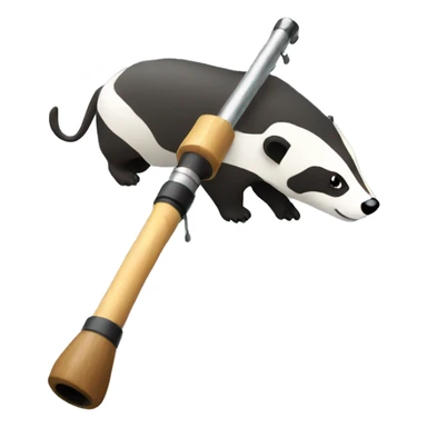 Badger fishing rod sticker