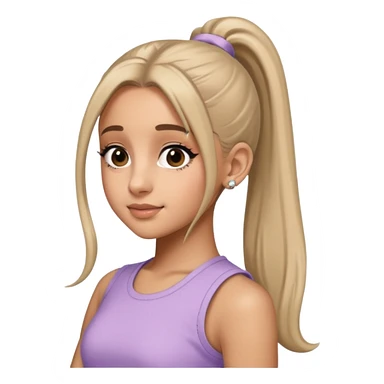 ariana grande ponytail 2025 sticker