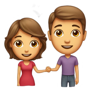 Iphone emoji and lover   sticker