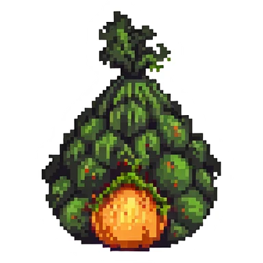 onion volcano erupting steam sticker