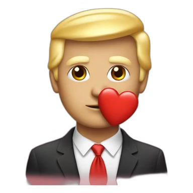 Trump with heart sticker