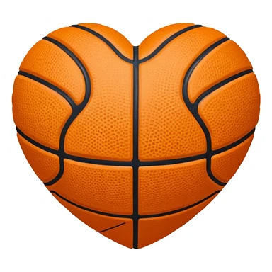 basketball heart sticker