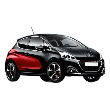 black-peugeot-208-GTI-By-Peugeot-Sport sticker