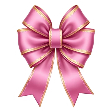 rococo ribbon pink sticker