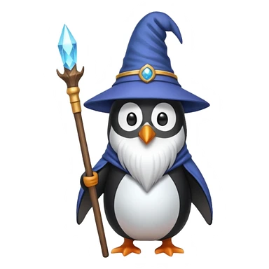 wizard penguin  sticker