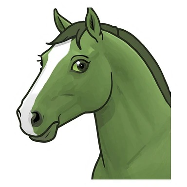 Cavallo verde sticker