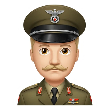 A MAN WITH MUSTACHE HEIL HITLER sticker