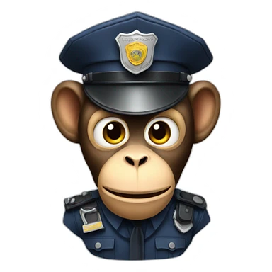 police monkey sticker