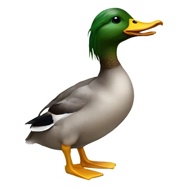 Duck eating breed sticker