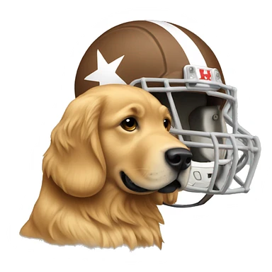 golden retriever with texas football helmet  sticker