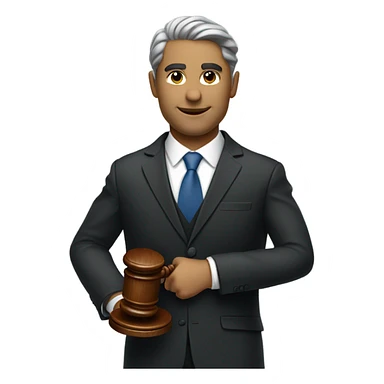 Lawyer with a gavel sticker