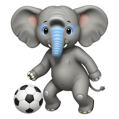 축구하는 코끼리 sticker