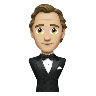 Tom Hiddleston, as James Bond sticker