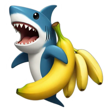 The tv show street shark holding a banana  sticker
