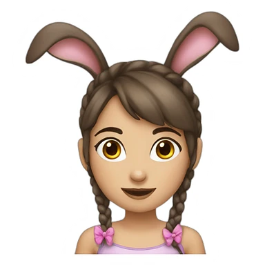 Bunny girl brunette sticker
