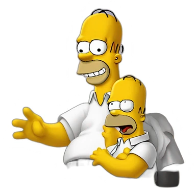homer simpson saying hello sticker