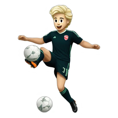 ajax player kicking blonde sticker