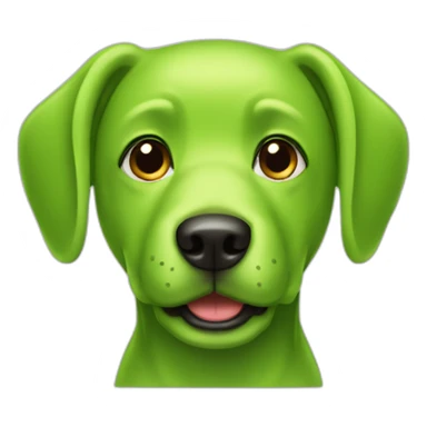 lime green dog sticker