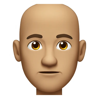 Angry bald man sticker