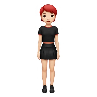 black red skirt mini sticker