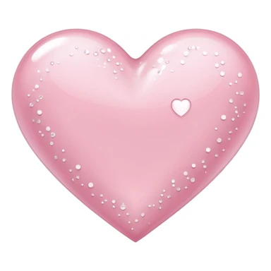 Light pink heart🍜  with big white sparkles sticker