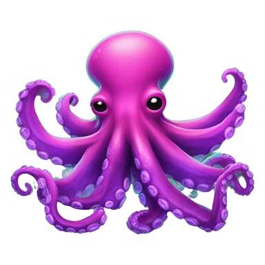 Neon paint splotched big octopus  sticker