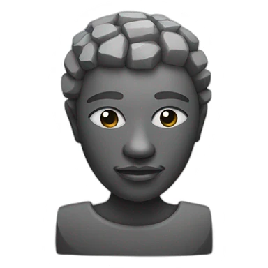 African stone sculpture sticker