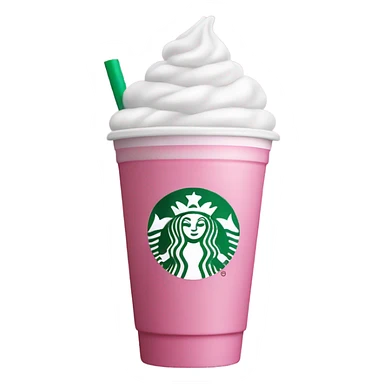 Starbucks cup pink drink with cold foam sticker