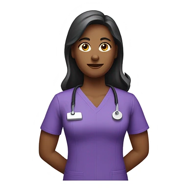 Physical therapist in purple uniform sticker