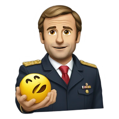 Macron qui tombe sticker
