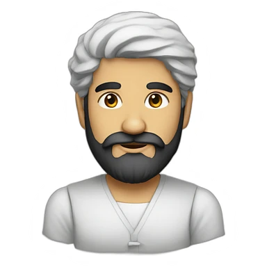 Persian man with black beard sticker